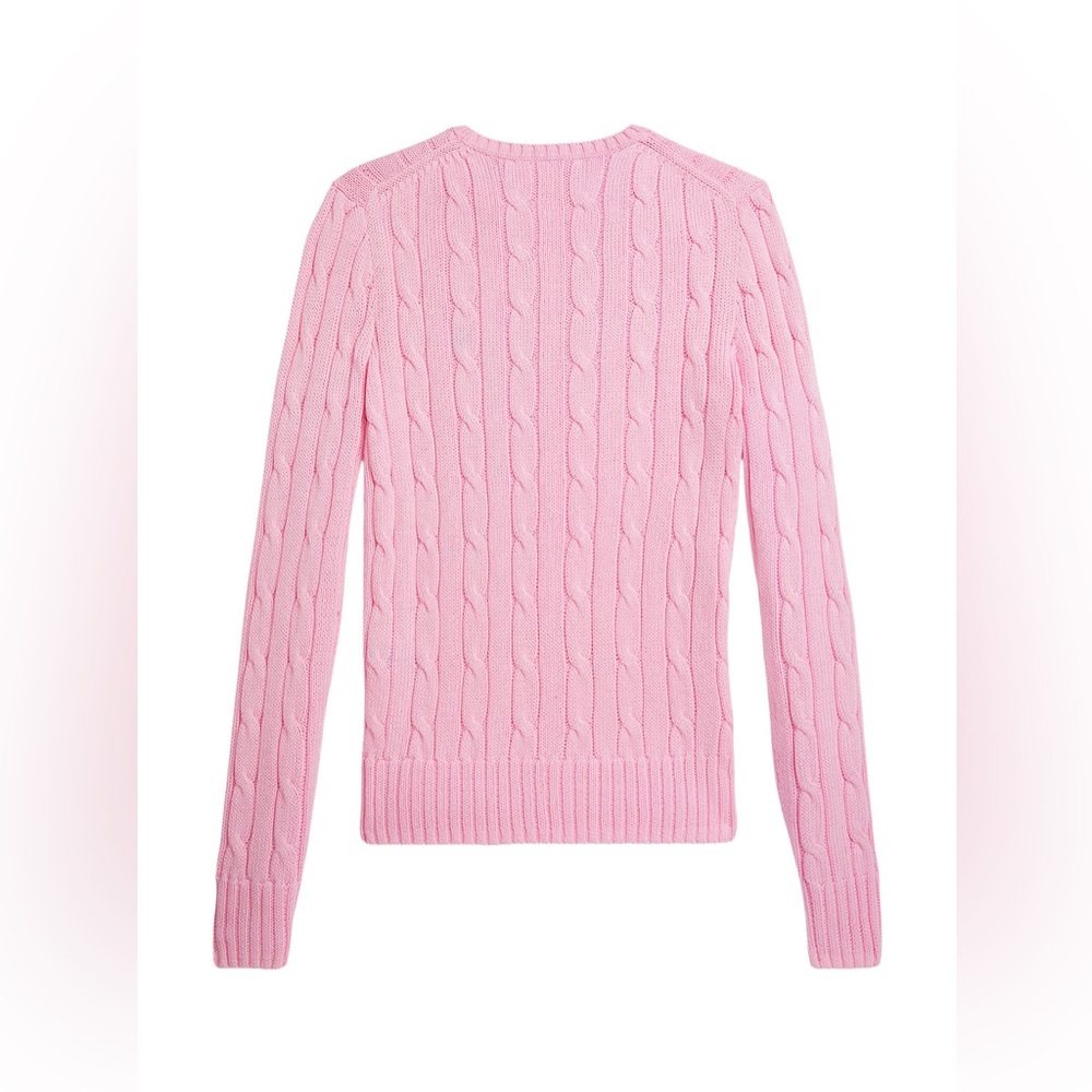 Ralph Lauren | Pink 100% Cotton Cable Knit‎ Sweater L - Picture 4 of 10